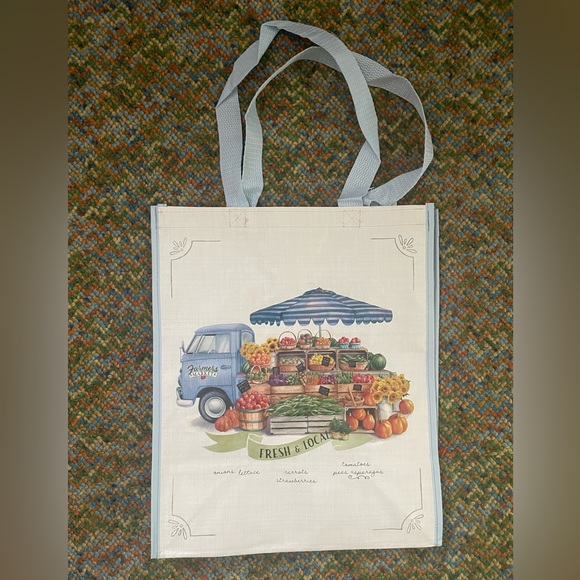 Farmers Market Single cab VW van bus tote grocery bag buy Fresh and Local - Picture 2 of 3